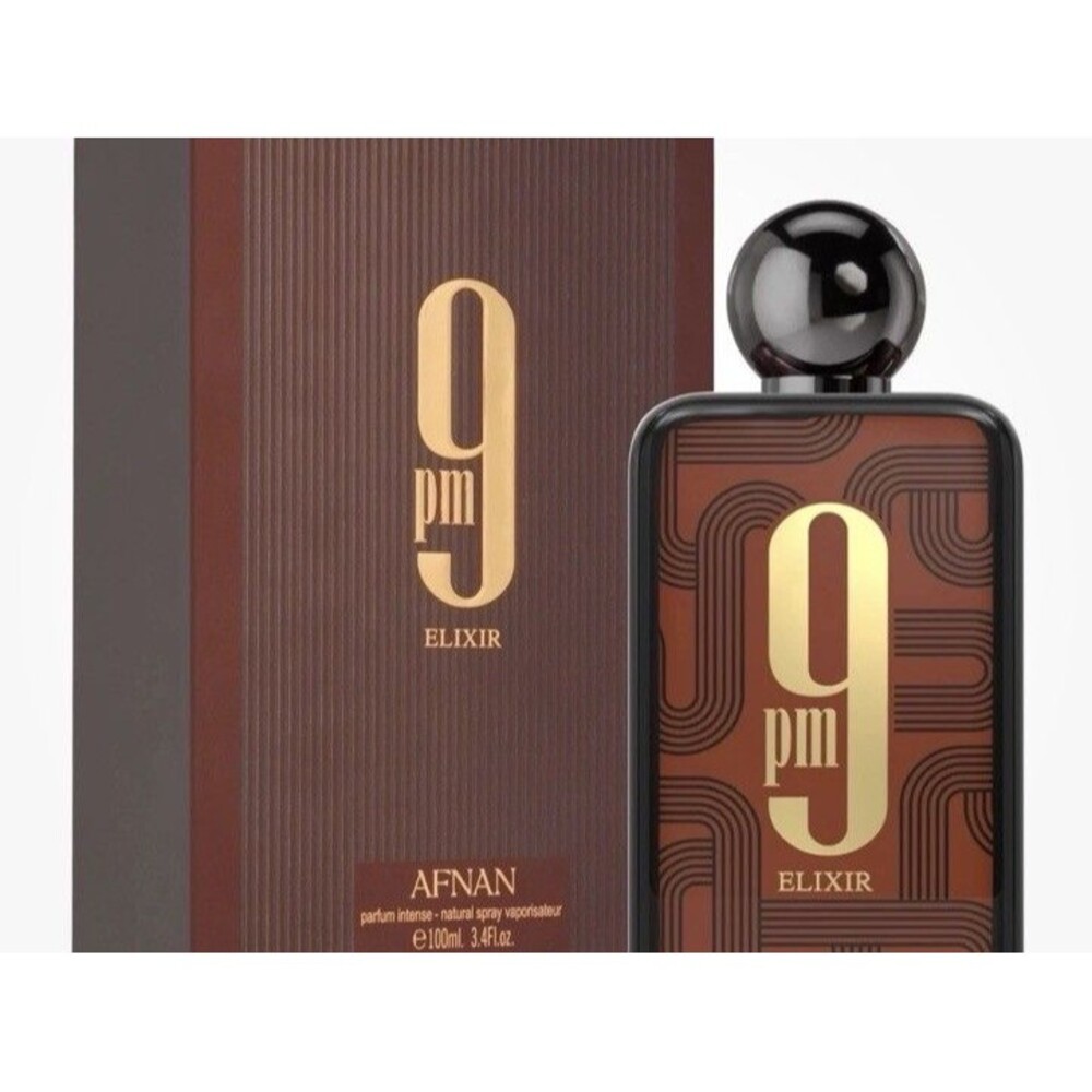 Afnan Unisex 9PM Elixir Extrait de Parfum Spray Sealed In Box 3.4 oz Fragrances
